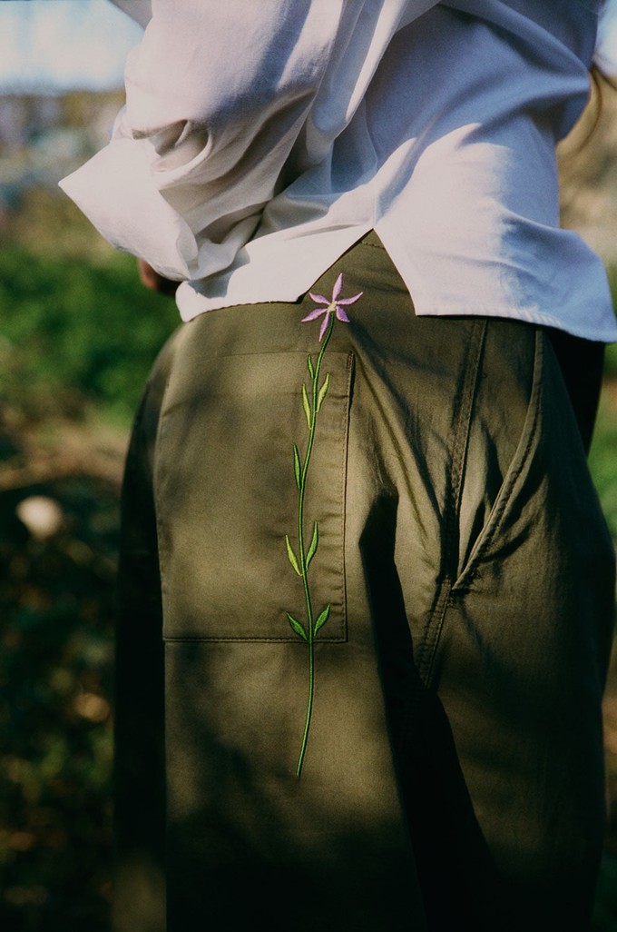 Lela Patch Pocket Shirt, White Recycled Cotton from Saywood.