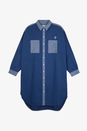 Etta Oversized Shirtdress, Japanese Denim Cotton from Saywood.
