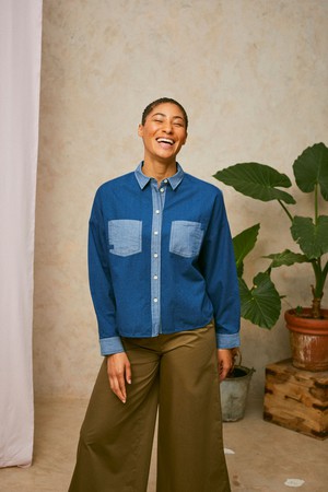 Lela Patch Pocket Shirt, Japanese Denim from Saywood.