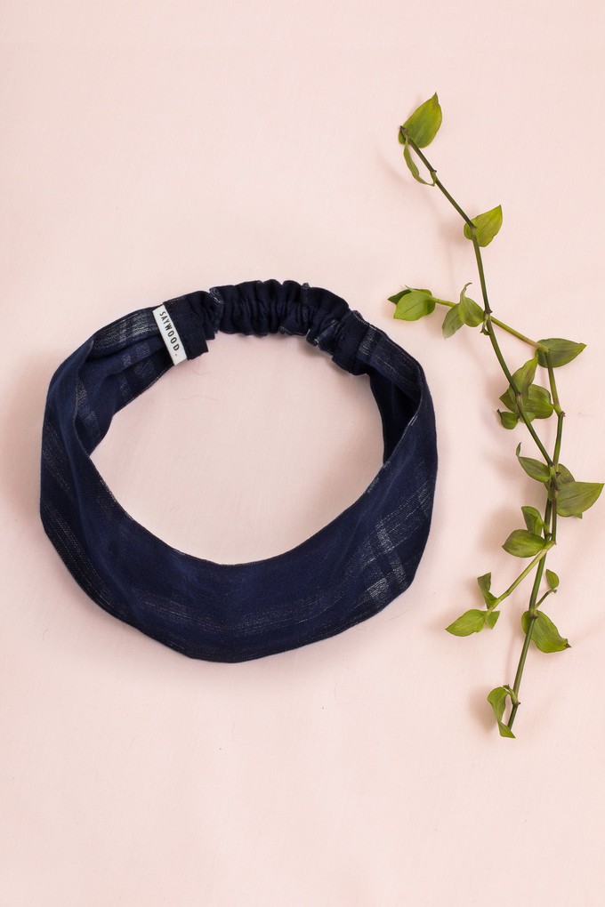 Heidi Headband, Zero Waste, Pink Check | Deadstock Cloth from Saywood.