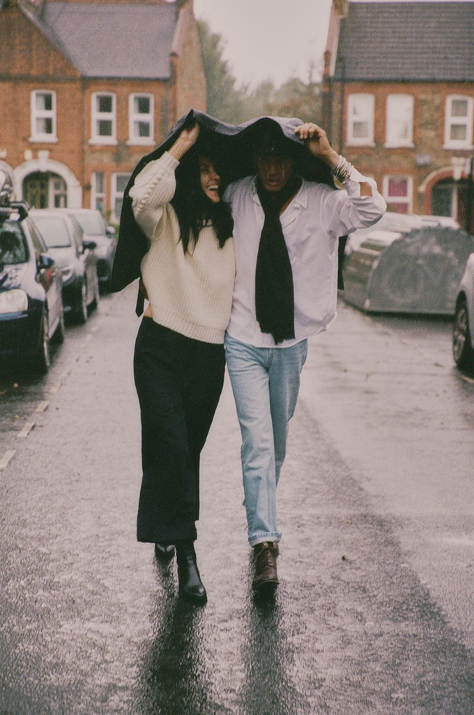 Amelia Wide Leg Culotte Trouser, Black Organic Cotton & Linen from Saywood.