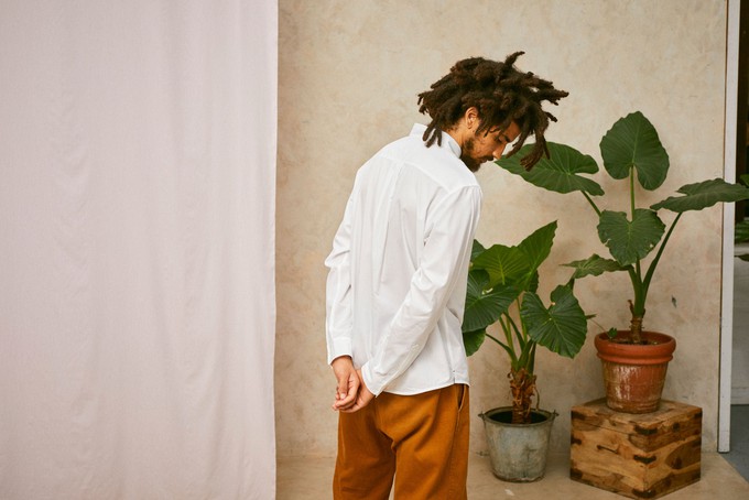 Mens Eddy Classic White Shirt, Cotton Bamboo from Saywood.