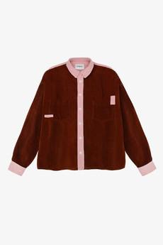 Lela Boxy Shirt, Caramel Organic Cotton Corduroy via Saywood.