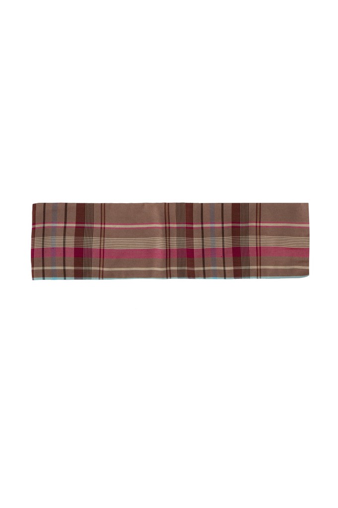 Heidi Headband, Zero Waste, Pink Check | Deadstock Cloth from Saywood.