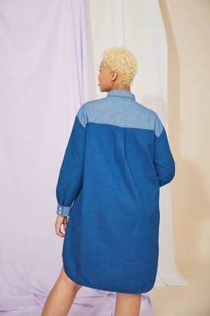 Etta Oversized Shirtdress, Japanese Denim Cotton from Saywood.