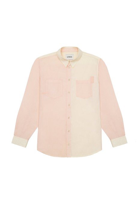 Mens Eddy Patchwork Panelled Pocket Shirt, Cotton from Saywood.