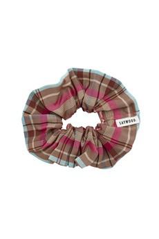 Scrunchie, Zero Waste, Pink Check | Deadstock Cloth via Saywood.