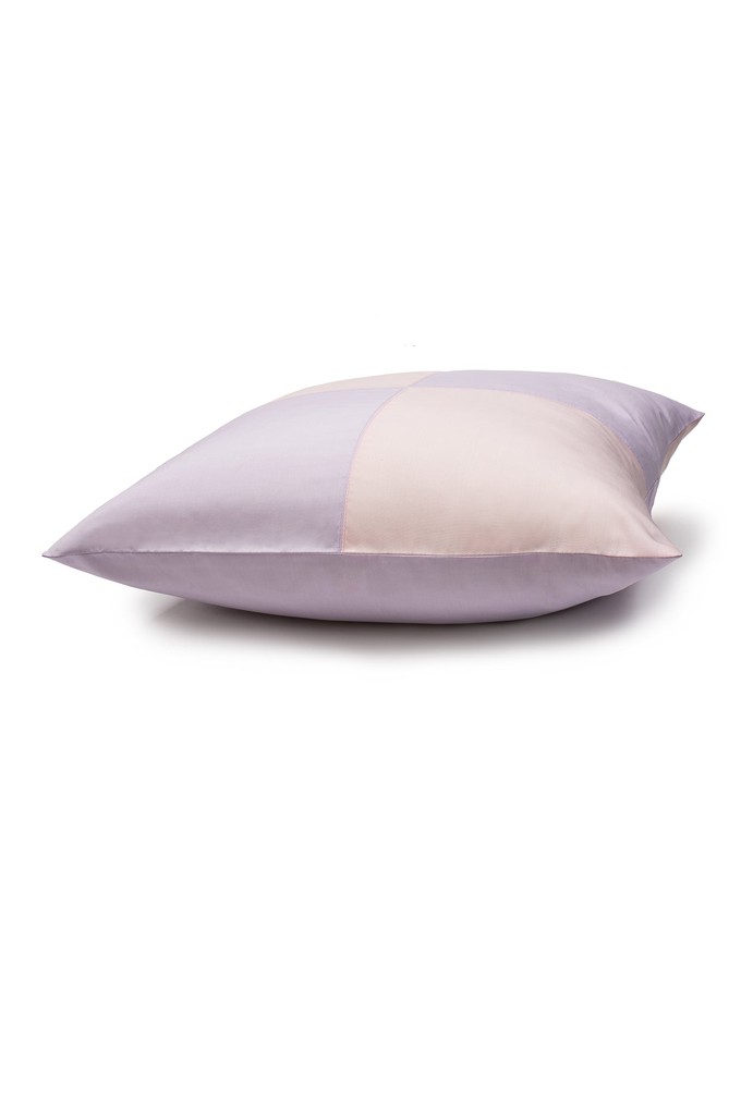 Patchwork Harlequin Cushion, Zero Waste Lilac Pink from Saywood.