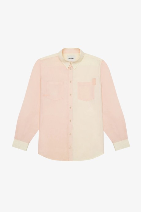 Mens Eddy Patchwork Panelled Pocket Shirt, Cotton from Saywood.