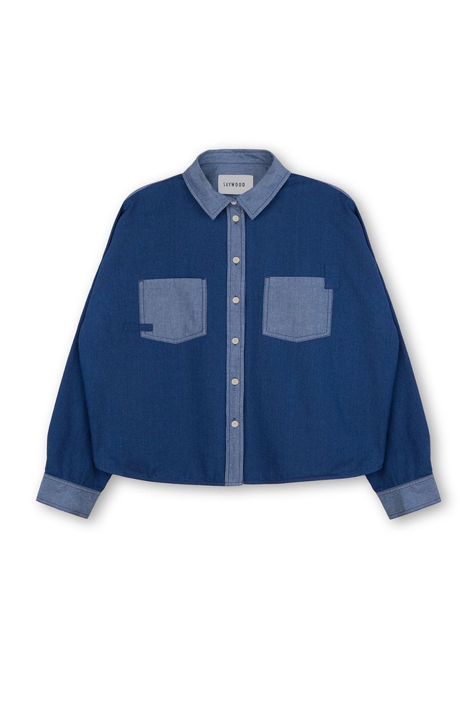 Lela Patch Pocket Shirt, Japanese Denim from Saywood.