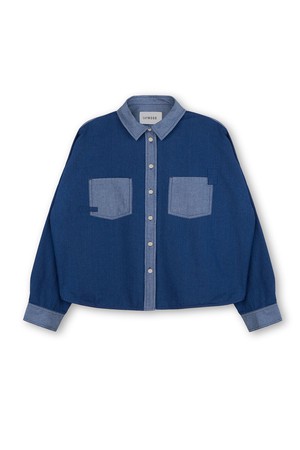 Lela Patch Pocket Shirt, Japanese Denim from Saywood.