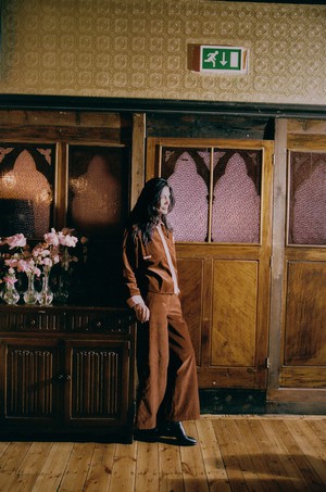 Lela Boxy Shirt, Caramel Organic Cotton Corduroy from Saywood.