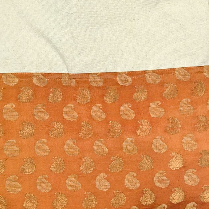 Half sari, half cotton tote bag, ethically handmade in India from Shakti.ism
