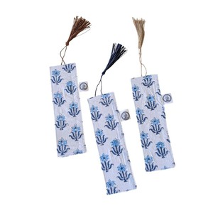 Block Printed Fabric Bookmarks with Tassel, Ethically Handmade in India from Shakti.ism