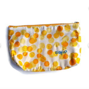 Flat bottom upcycled sari pouch from Shakti.ism