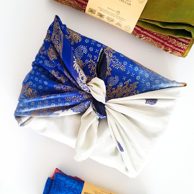 Reusable sari gift wrap (furoshiki) bundles (S, M, L, or XL) from Shakti.ism