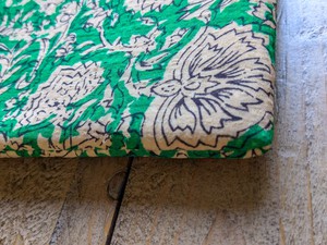 Handmade book/ e-reader / tablet sleeve with pocket, Nepali cotton from Shakti.ism