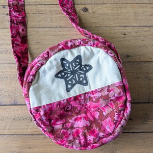 Round sari shoulder bag from Shakti.ism