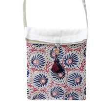 Handmade Fold-over Cotton Canvas Crossbody Sling Bag via Shakti.ism