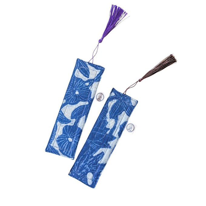 Block Printed Fabric Bookmarks with Tassel, Ethically Handmade in India from Shakti.ism