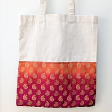 Half sari, half cotton tote bag, ethically handmade in India via Shakti.ism