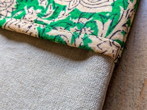 Handmade book/ e-reader / tablet sleeve with pocket, Nepali cotton from Shakti.ism