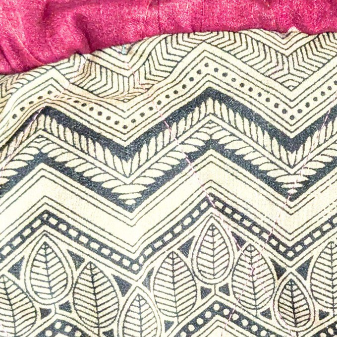 Large colourful upcycled sari box pouches from Shakti.ism