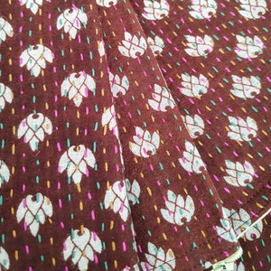 Upcycled sari clutch with kantha stitch from Shakti.ism