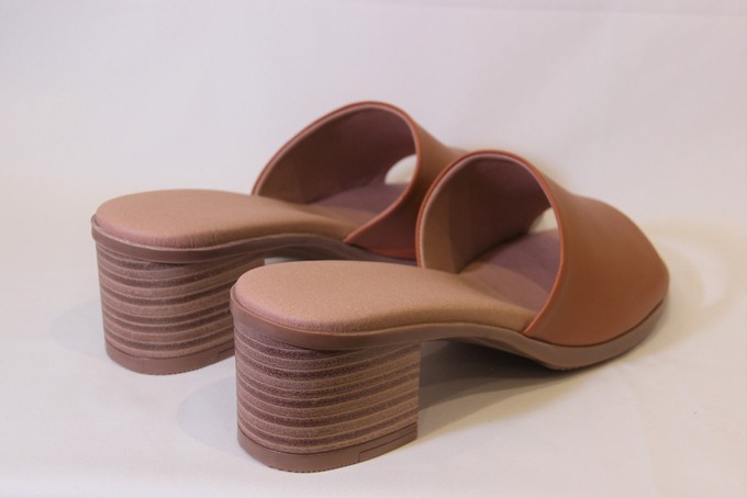 Jane Cognac Mules from Sharon Woods