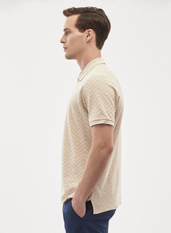 Polo Shirt Beige Wavy from Shop Like You Give a Damn