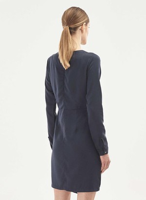 Tencel Wrap Dress Navy from Shop Like You Give a Damn