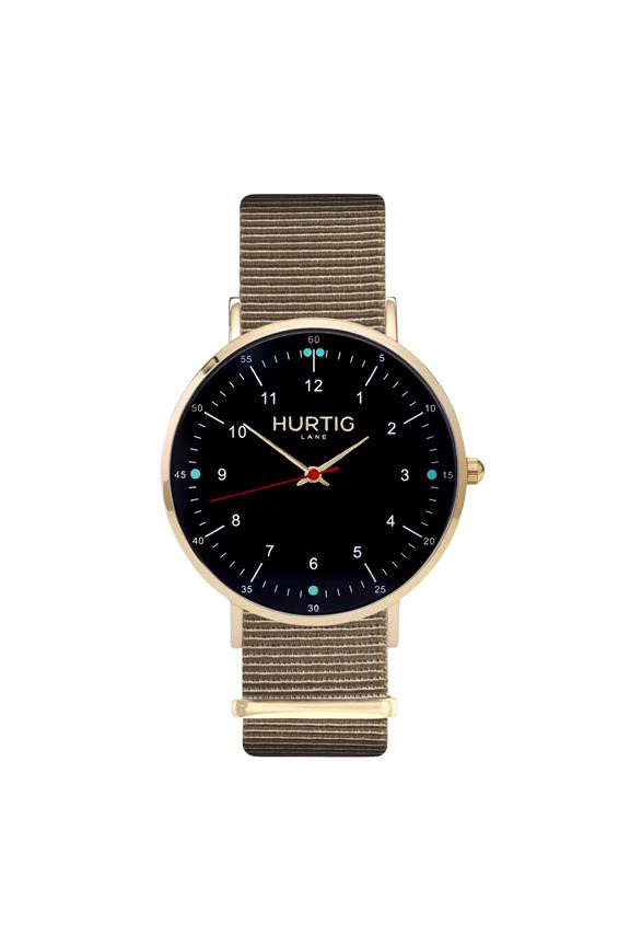 Moderna Nato Watch Gold, Black & Sand from Shop Like You Give a Damn