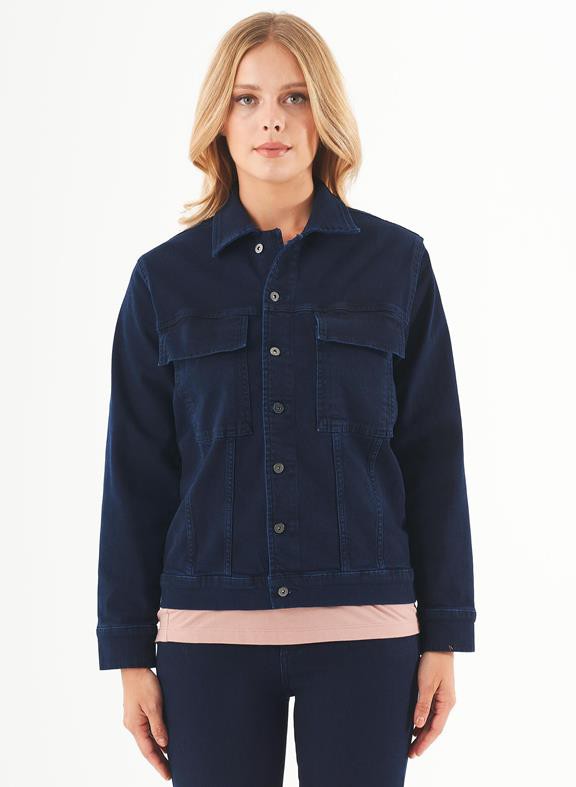 Denim Jacket Organic Cotton Dark Navy from Shop Like You Give a Damn