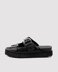 Buckle Slides Cactus Leather via Shop Like You Give a Damn