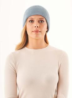 Unisex Beanie Organic Cotton Dusty Blue via Shop Like You Give a Damn