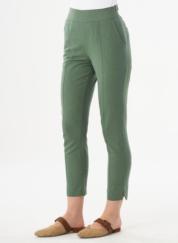 Trousers Linen Mix Green from Shop Like You Give a Damn