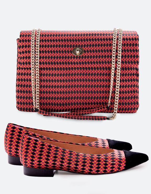 Ballerina + Hand Bag Combo Teja Velvet Red from Shop Like You Give a Damn