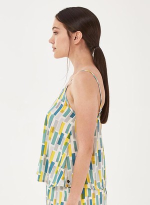 Spaghetti Straps Top Yellow Blue from Shop Like You Give a Damn