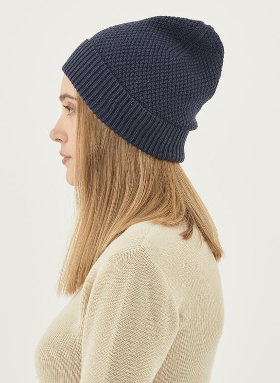 Waffle Knit Beanie Navy from Shop Like You Give a Damn