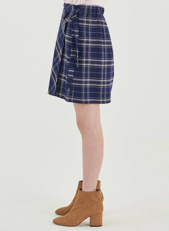 Skirt Check Pattern Blue from Shop Like You Give a Damn