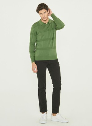 Polo Long Sleeves Organic Cotton Green from Shop Like You Give a Damn