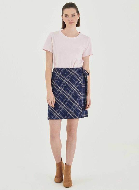 Skirt Check Pattern Blue from Shop Like You Give a Damn