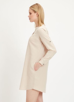 Long Sleeve Dress Beige from Shop Like You Give a Damn