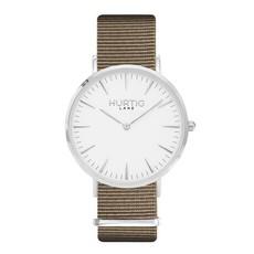 Watch Montezuma Nylon Nato Silver White & Sand via Shop Like You Give a Damn