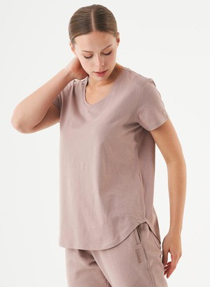 T-Shirt V-Neck Tuba Mocha from Shop Like You Give a Damn