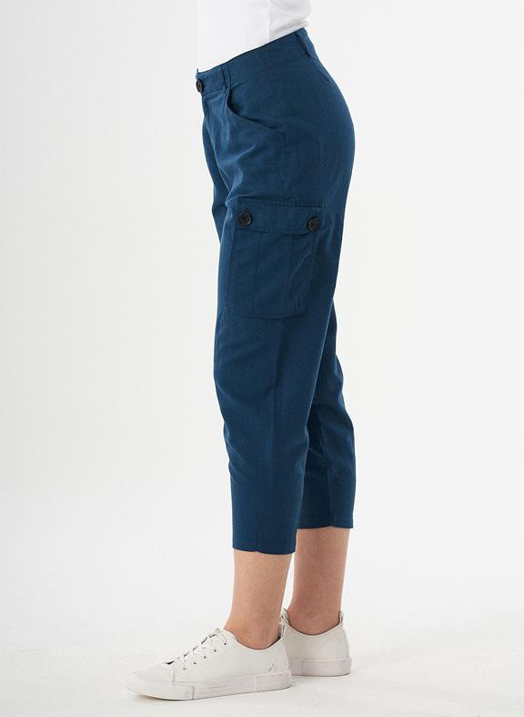 Cargo Pants Linen Blend Dark Blue from Shop Like You Give a Damn