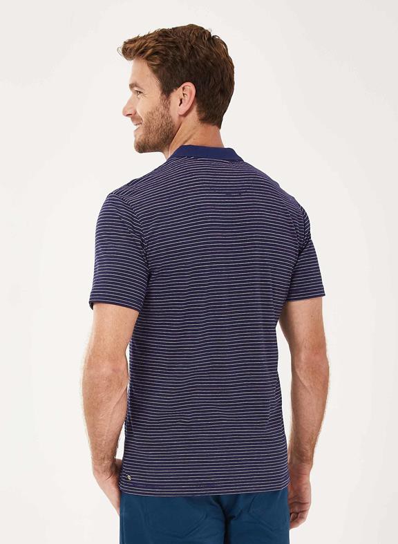 Striped Polo Shirt Navy from Shop Like You Give a Damn