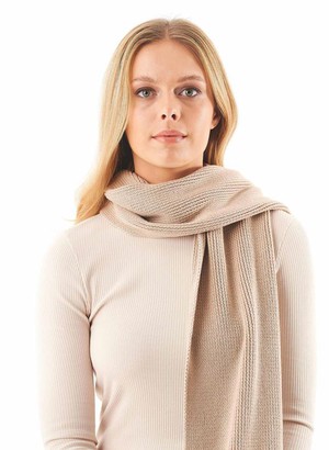 Unisex Scarf Organic Cotton Beige from Shop Like You Give a Damn