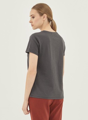 T-Shirt Bicycle Print Dark Grey from Shop Like You Give a Damn