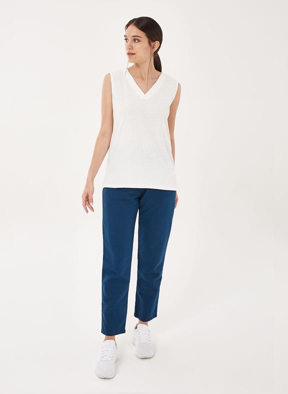 Top V-Neck White from Shop Like You Give a Damn